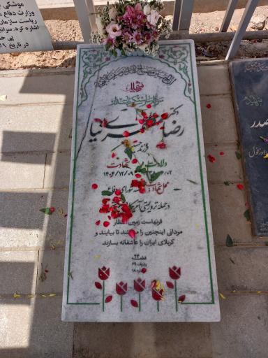 عکس مزار سرلشکر پاسدار شهید دکتر رضا مظفری نیا