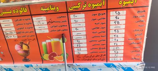 عکس آبمیوه بستنی شانو