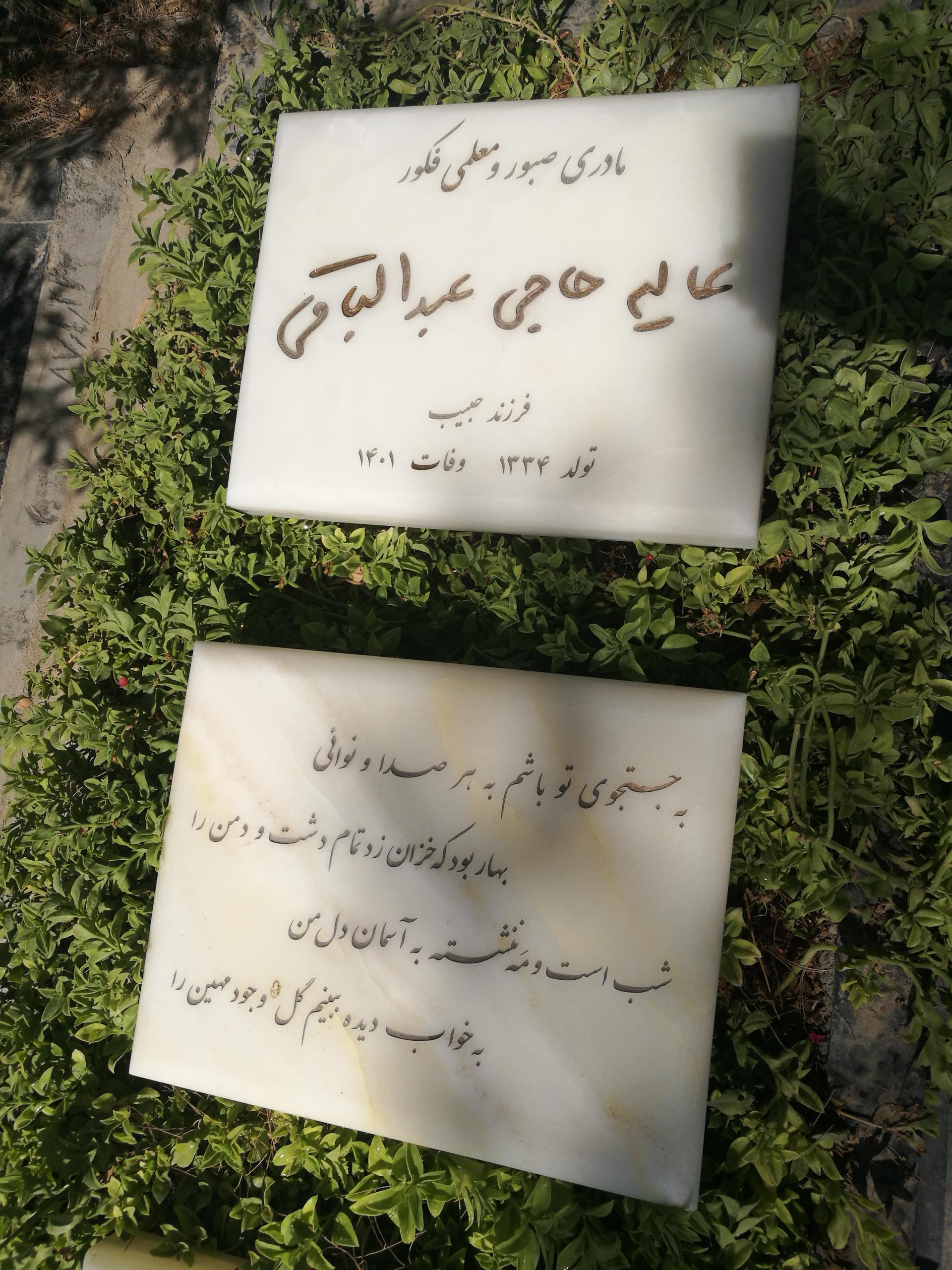 عکس مزار خانم عبدالباقی