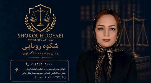 عکس شکوه رویائی وکیل پایه یک دادگستری