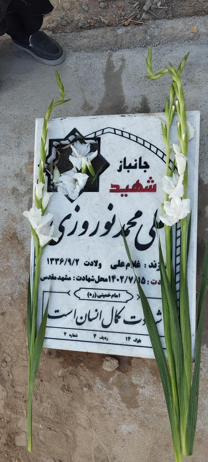 عکس مزار شهید نوروزی