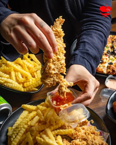 عکس پیتزا سیب