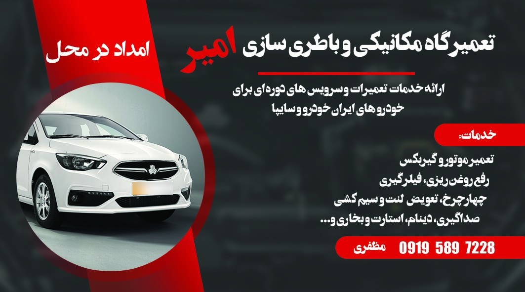 عکس مکانیکی و باطری‌سازی امیر
