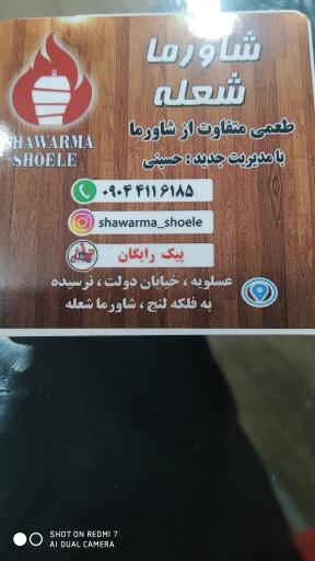 عکس شاورما شعله