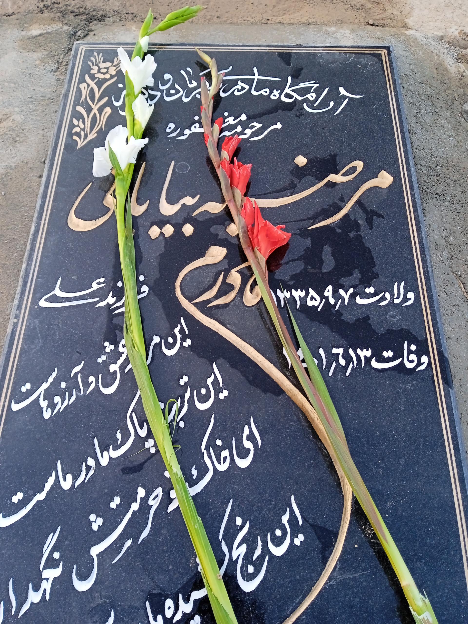 عکس مزار مرضیه بیابانی