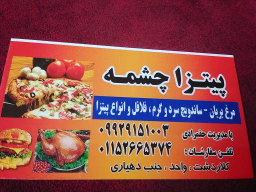 عکس پیتزا چشمه