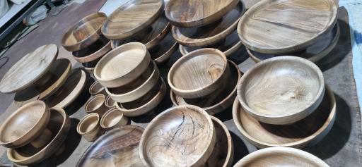 عکس تولیدی ظروف چوبی ژین