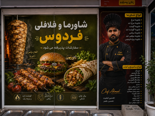 عکس شاورما فلافلی فردوس 