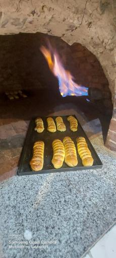 عکس پیراشکی تنوری آتش