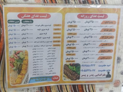 عکس چلو کبابی پدر و سفر