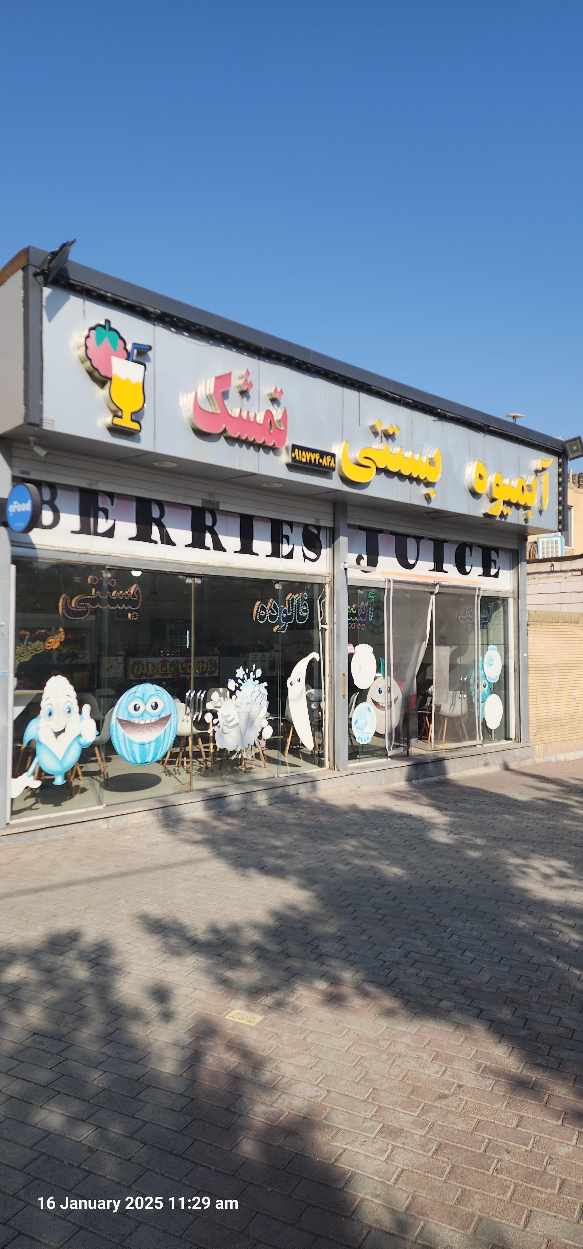 عکس آبمیوه بستنی تمشک