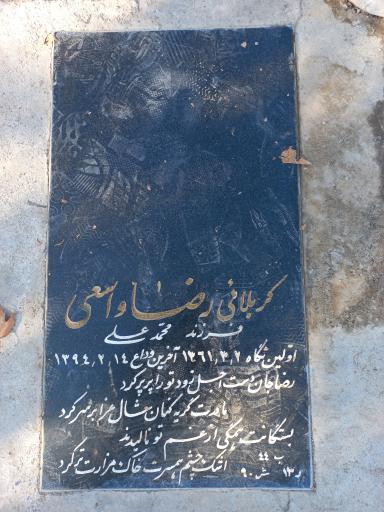 عکس آرامگاه کربلائی رضا واسعی