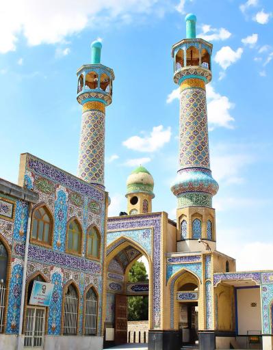 عکس مناره تاریخی امامزاده اسماعیل 