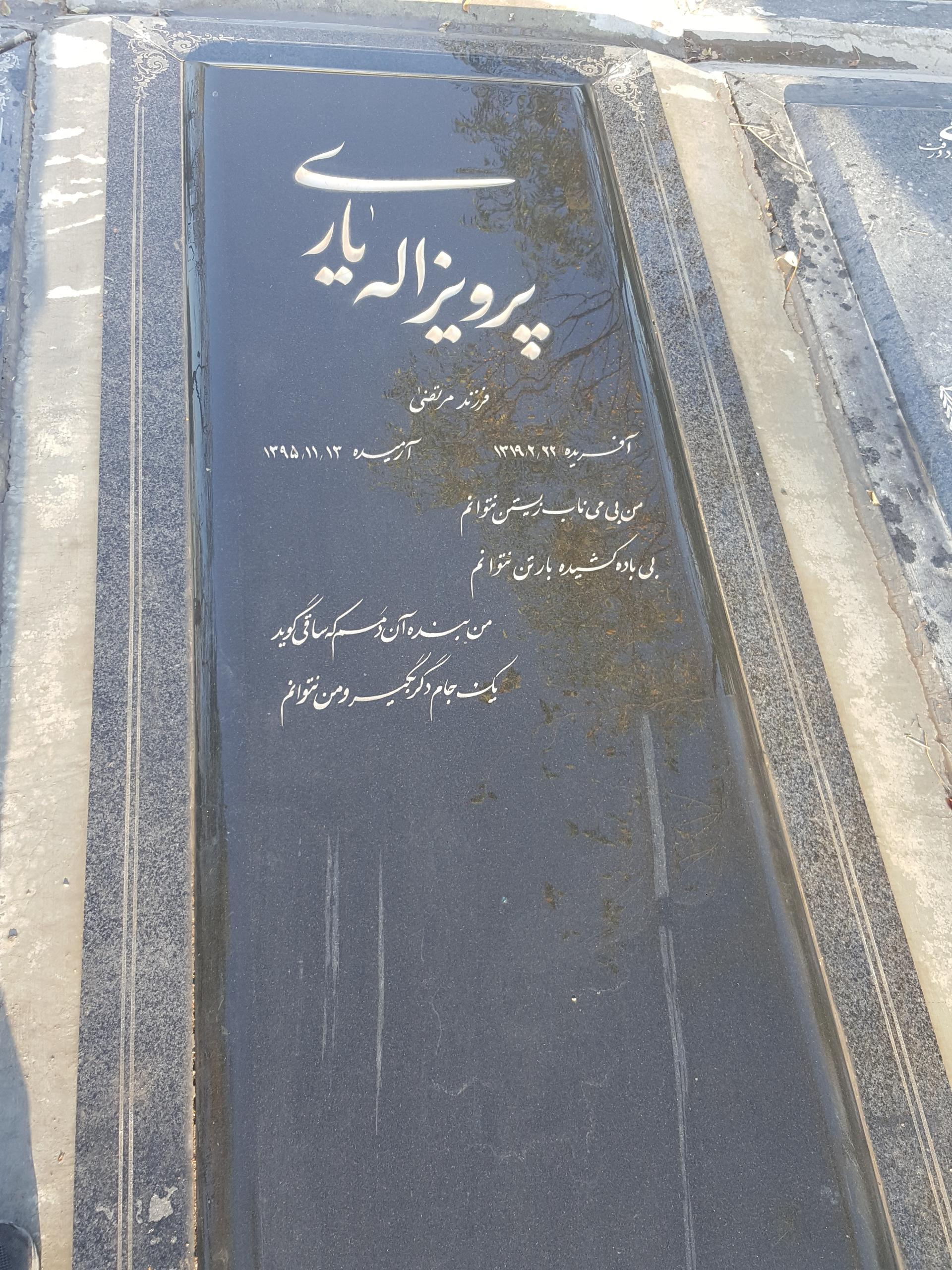 عکس مزار  پرویز اله یاری