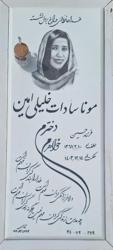 عکس مزار مونا سادات خلیلی امین