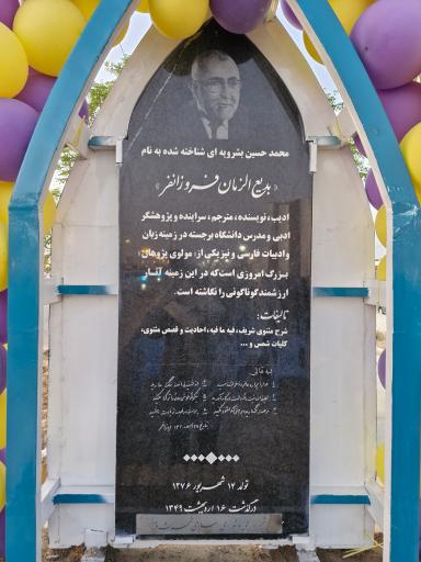 عکس یادمان استاد بدیع الزمان فروزانفر