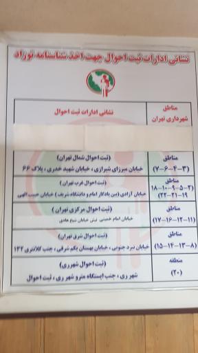 عکس اداره ثبت احوال شرق تهران