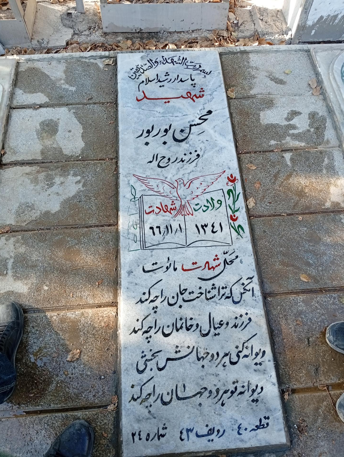 عکس مزار شهید محسن بوربور