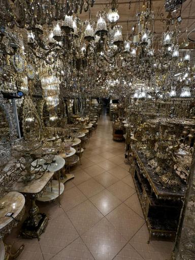 عکس لوستر و آینه شمعدان نمونه