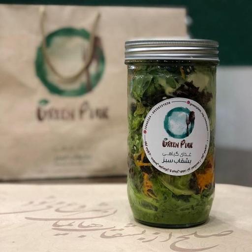 عکس غذای گیاهی بشقاب سبز