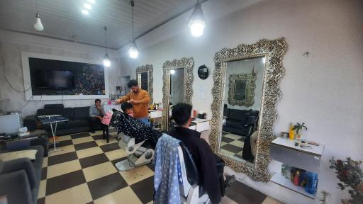 عکس آرایشگاه سیاه و سفید