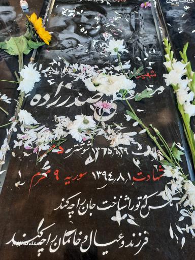 عکس مزار شهید مصطفی صدرزاده