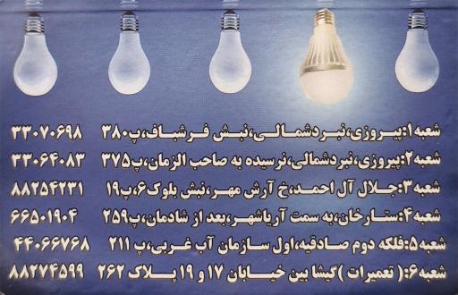 عکس الکتریکی آبی شعبه 6