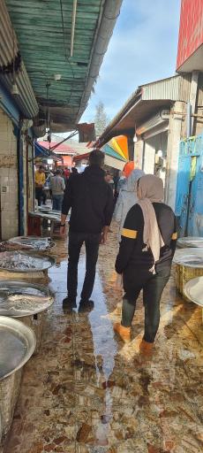 عکس بازار ماهی فروشان