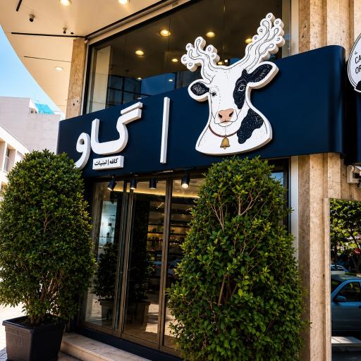 عکس کافه لبنیات گاو