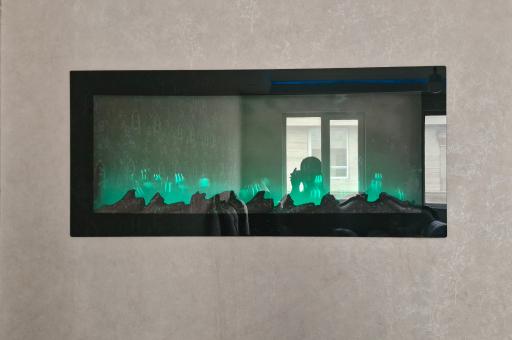 عکس تولیدی شومینه برقی نیکان 