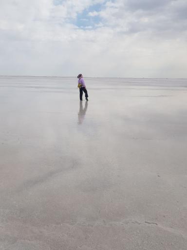 عکس دریاچه نمک حوض سلطان قم