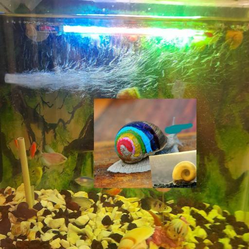 عکس آکواریوم حلزون