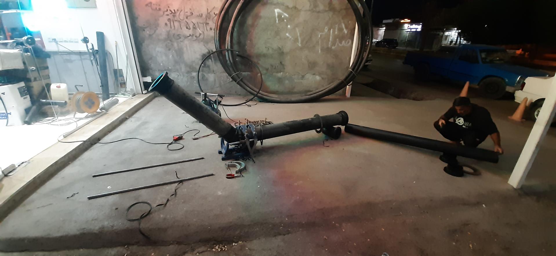 عکس لوله کشی و جوشکاری لوله پلی اتیلن آرش