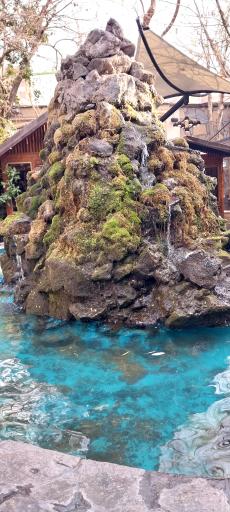 عکس باغ رستوران آبی