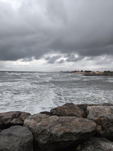 عکس موج‌شکن منطقه آزاد انزلی