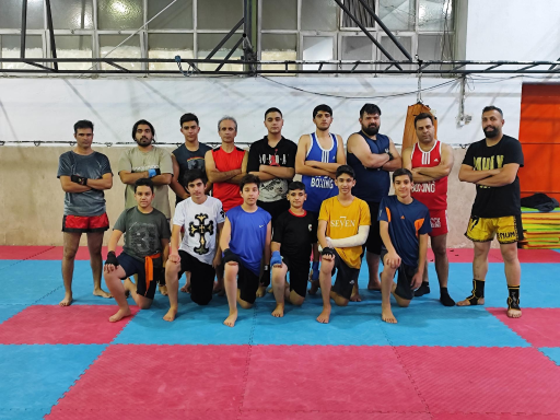 عکس آموزش کیک بوکسینگ استاد خزاعی و میرزایی 