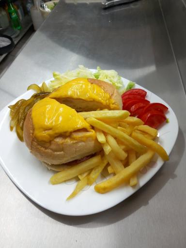 عکس پیتزا و برگر غروب