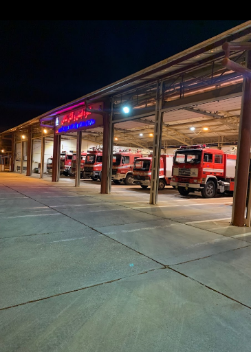 عکس آتش نشانی سازمان منطقه ویژه پتروشیمی بندرامام خمینی