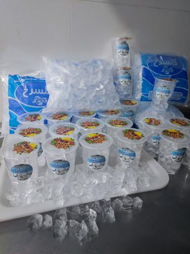 عکس یخ بهداشتی و لیوانی گلسرخ