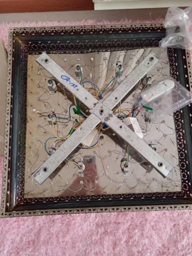 عکس نصب لوستر روژان