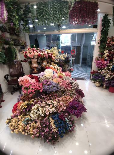 عکس گل مصنوعی ابریشم ( راستگو )