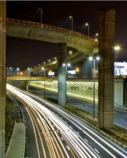 عکس تقاطع غیرهمسطح آزادگان