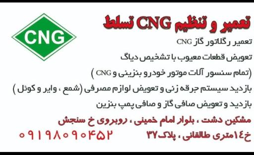 عکس تعمیر و تنظیم سی ان جی تسلط
