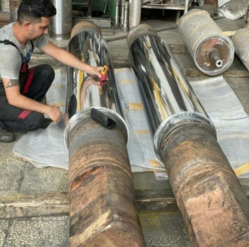 عکس آبکاری کروم سخت و سنگ محور فیدار