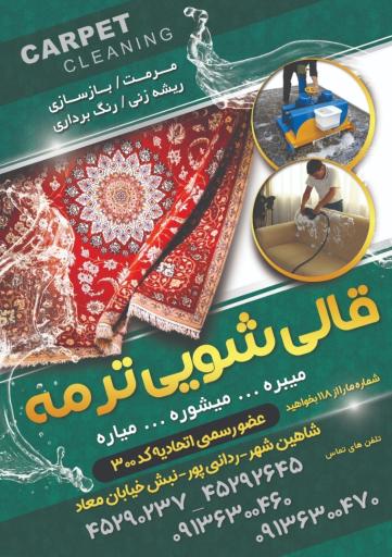 عکس قالیشویی ترمه 