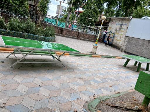 عکس زمین بازی پینگ پونگ تنیس روی میز