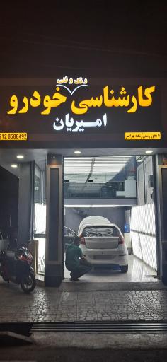 عکس کارشناسی تشخیص رنگ و فنی خودرو امیریان 