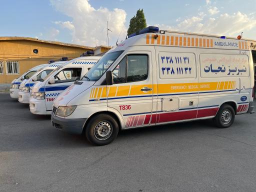 عکس آمبولانس خصوصی تبریز نجات