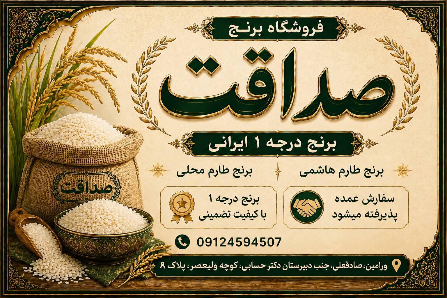 عکس برنج فروشی صداقت 