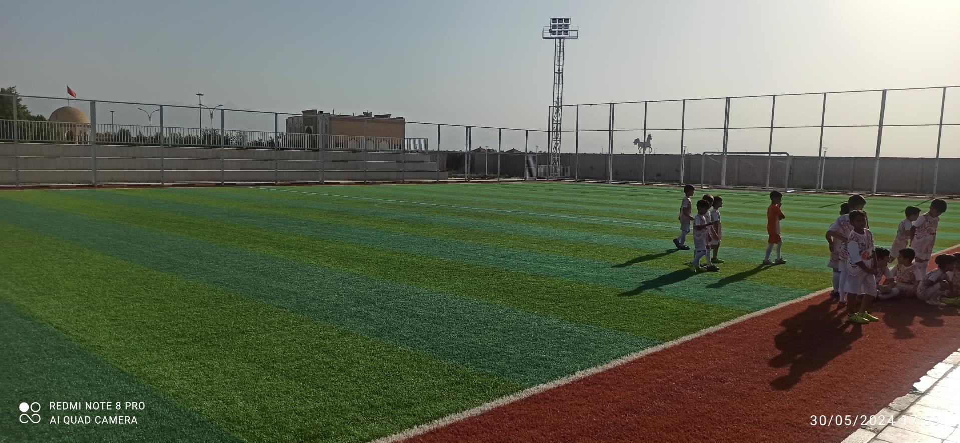 عکس زمین چمن مصنوعی پارک بزرگ شهر